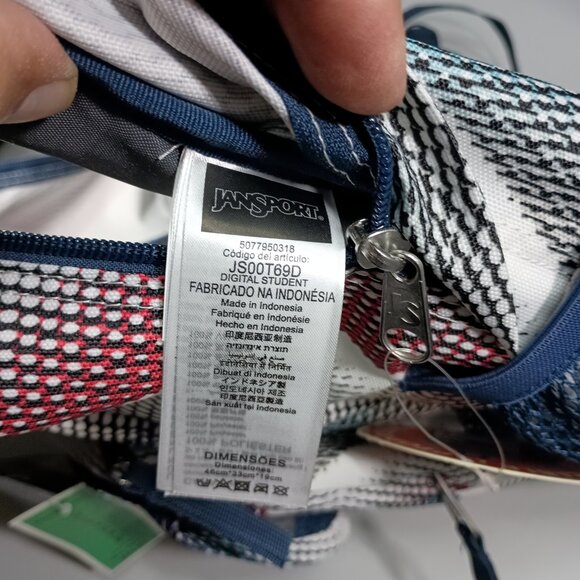 Jansport Big Student Backpack Multicolor-Chevron Style New NWT - Picture 9 of 10